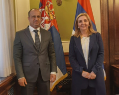 11 May 2021 The Head of the PFG with Iraq with the Chargé d'Affaires of the Iraqi Embassy in Belgrade
